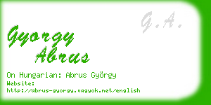 gyorgy abrus business card