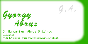 gyorgy abrus business card